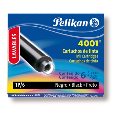 Cartucho Pelikan X 6 Unidades Negro