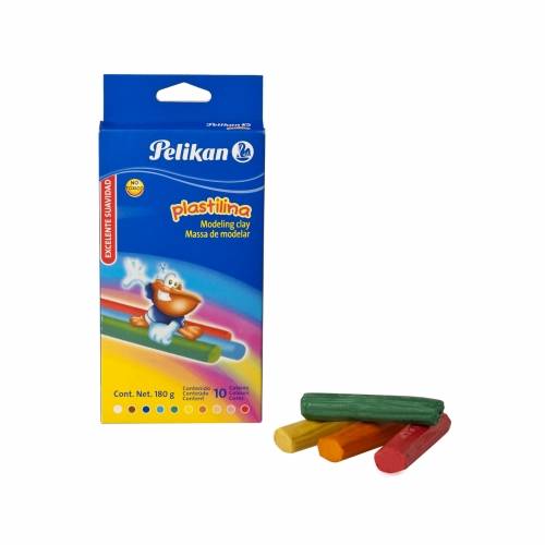 Plastilina Pelikan En Barra De 18G X10U Surtida