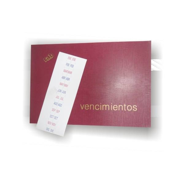 Libro De Vencimientos Rab Tapa Flexible X32H -2326-