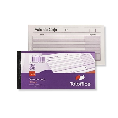 Talonario Tal-Office Vale De Caja