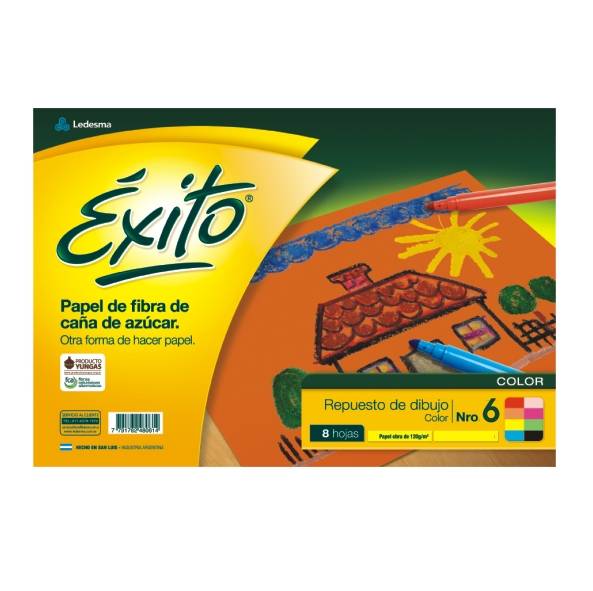 Repuesto Dibujo Exito Nº6 Color X 8