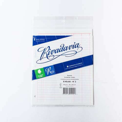 Repuesto Contabilidad Rivadavia 2 Columnas 8 Hojas