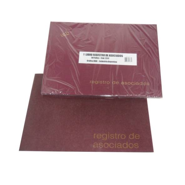 Libro Registro Asociados Tapa Flexible 25 Hojas -2316-