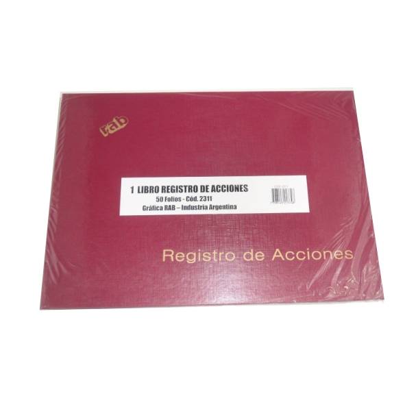 Libro Registro Acciones 1 Mano -2311-