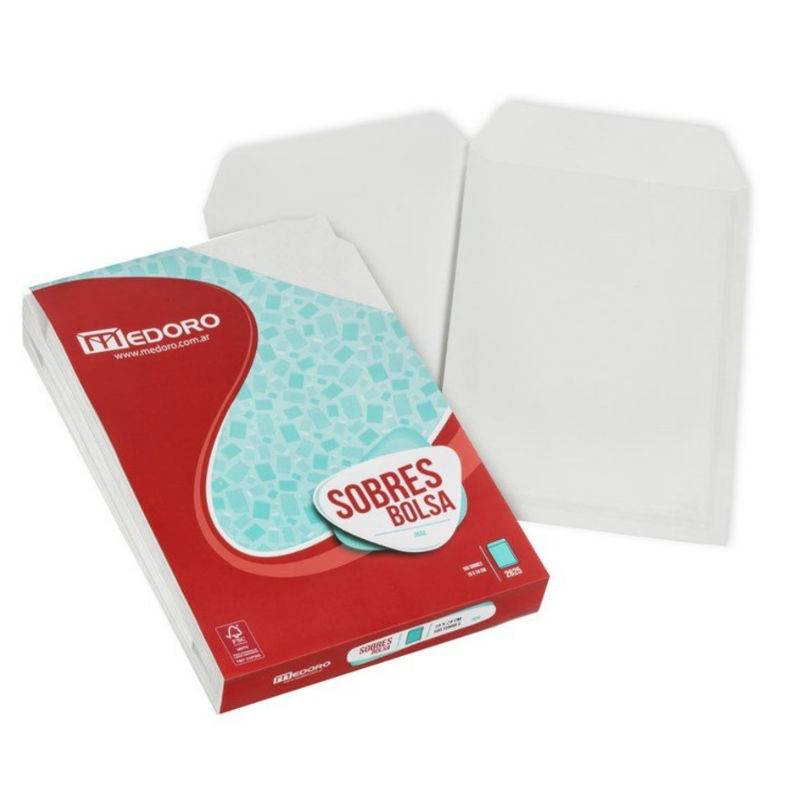 Sobre Bolsa Blanco 12X19 X100