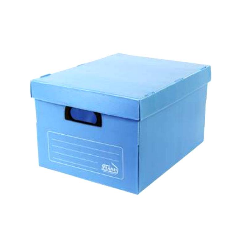 Caja Archivo Plastica Con Tapa 45x35x25 Azul