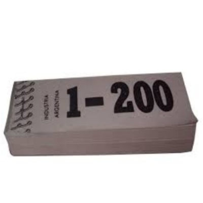 Talonario Guardarropa  1-200