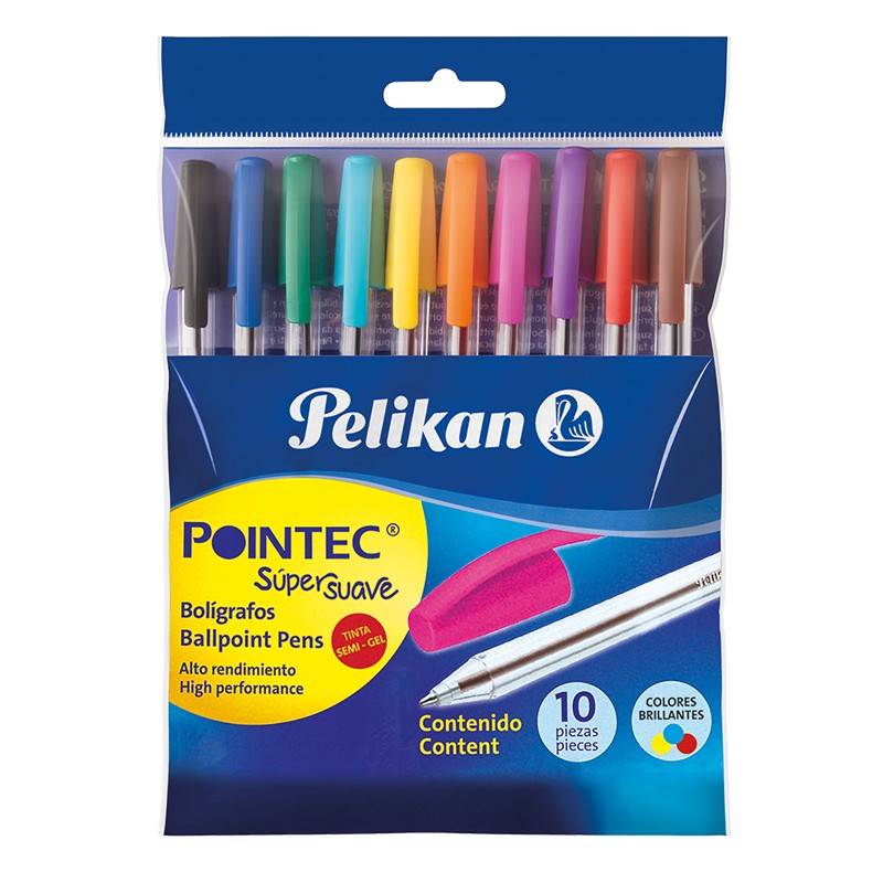 Boligrafo Pelikan Pointec X 10 Colores