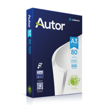 Resma Ledesma Autor A3 80G Doble A4