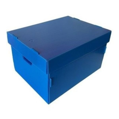 Caja Plastica 45X35X25 Azul Economica