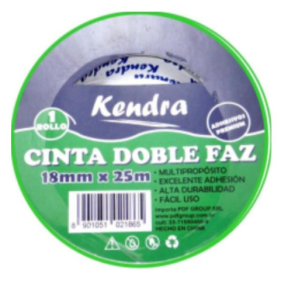 Cinta Adhesiva Bifaz Kendra 18X25