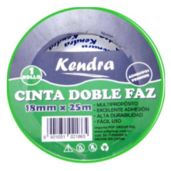 Cinta Adhesiva Bifaz Kendra 18X25