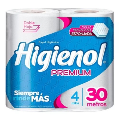 Papel Higienico Higienol Premium X4 X30m