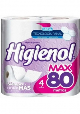 Papel Higienico Higienol Max X4u X80m